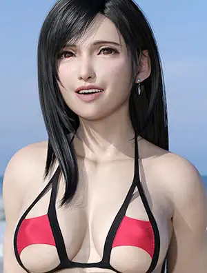 蒂法的紫色连身裙【3D漫画】
